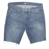 7 FOR ALL MANKIND Cut Off Womens Denim Shorts Blue M W33