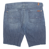 7 FOR ALL MANKIND Cut Off Womens Denim Shorts Blue M W33