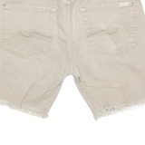 7 FOR ALL MANKIND Cut Off Mens Denim Shorts Beige M W32