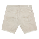 7 FOR ALL MANKIND Cut Off Mens Denim Shorts Beige M W32