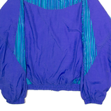 REEBOK Womens Windbreaker Jacket Blue Nylon 90s Colourblock L