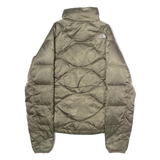 THE NORTH FACE Womens Puffer Jacket Green Nylon Diamond S