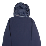 TOMMY HILFIGER Mens Rain Jacket Blue Nylon Hooded L