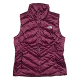 THE NORTH FACE 550 Womens Puffer Gilet Maroon Nylon S
