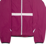 REEBOK Womens Windbreaker Jacket Purple 90s Hooded Colourblock UK 16