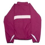 REEBOK Womens Windbreaker Jacket Purple 90s Hooded Colourblock UK 16