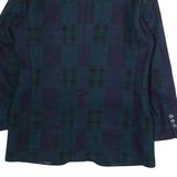 WOOLRICH Womens Blazer Jacket Blue Wool 90s Check S