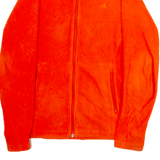 ADIDAS Womens Fleece Jacket Orange UK 18