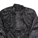 Mens Jacket Black Leather 90s L