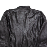 Mens Jacket Black Leather 90s L