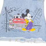 DISNEY Mickey Mouse Womens Denim Waistcoat Blue 90s USA M