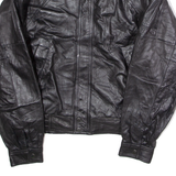 IOU Mens Jacket Black Leather 90s L