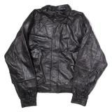 IOU Mens Jacket Black Leather 90s L