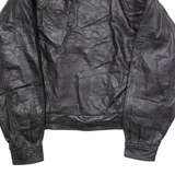 IOU Mens Jacket Black Leather 90s L