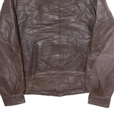 PHILIPPE MONET Mens Jacket Brown Leather 90s L