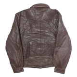 PHILIPPE MONET Mens Jacket Brown Leather 90s L