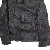 JAMINI LEATHER Womens Jacket Black Leather 80s S