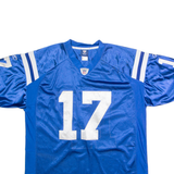 REEBOK Indianapolis Colts Home #17 Collie Mens Jersey Blue USA V-Neck 2XL