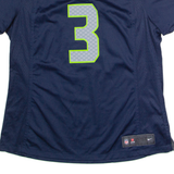 NIKE Seattle Seahawks Home #3 Wilson Womens Jersey Blue USA V-Neck XL
