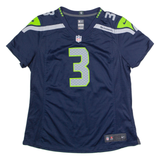 NIKE Seattle Seahawks Home #3 Wilson Womens Jersey Blue USA V-Neck XL