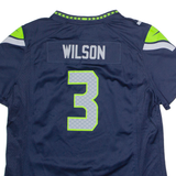 NIKE Seattle Seahawks Home #3 Wilson Womens Jersey Blue USA V-Neck XL