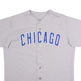 MAJESTIC Chicago Cubs Alternate Mens Jersey Grey USA V-Neck XL
