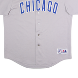 MAJESTIC Chicago Cubs Alternate Mens Jersey Grey USA V-Neck XL