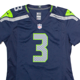 NIKE Seattle Seahawks Home #3 Wilson Womens Jersey Blue USA V-Neck M