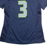 NIKE Seattle Seahawks Home #3 Wilson Womens Jersey Blue USA V-Neck M