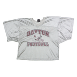 WILSON Dayton Football Cropped Mens Jersey Silver 90s USA V-Neck XL