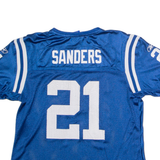 REEBOK Indianapolis Colts Home #21 Sanders Womens Jersey Blue USA Nylon L