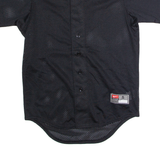 NIKE Baseball Mens Jersey Black 90s USA V-Neck S