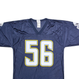 NFL San Diego Chargers Home #56 Merriman Mens Jersey Blue USA V-Neck M