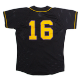 RUSSELL ATHLETIC Issaquah Baseball #16 Womens Jersey Black USA V-Neck Nylon M