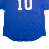 MAJESTIC Burien Baseball #10 Mens Jersey Blue 90s USA V-Neck XL