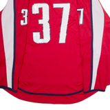 REEBOK #37 Hockey Mens Jersey Red Long Sleeve USA V-Neck 2XL