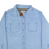 WOOLRICH Fleece Lined Womens Lumberjack Shirt Blue Long Sleeve XL