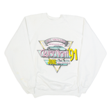 HANES Cruise Night 91 Mens Sweatshirt White 90s USA L