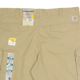 CARHARTT Cargo Mens Workwear Shorts Beige Relaxed XL W40