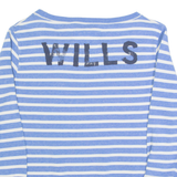 JACK WILLS Striped Womens Sweatshirt Blue UK 10