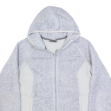JACK WOLFSKIN Fleece Womens Grey Hoodie Full Zip L