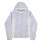 JACK WOLFSKIN Fleece Womens Grey Hoodie Full Zip L