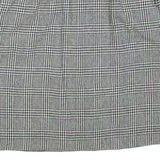 Womens Pencil Skirt Black Short Wool Check M