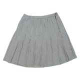 BRIGGS NEW YORK Womens Pleated Skirt Black Knee Length Wool Houndstooth M