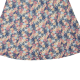 Womens Skater Skirt Blue Short Floral XL