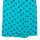 Womens Straight Skirt Blue Knee Length Spotted M