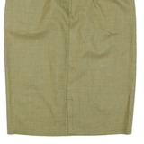 Womens Pencil Skirt Green Knee Length Striped M