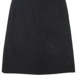 MAD PANTS Belted Womens A-Line Skirt Black Knee Length Wool XXS