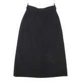 MAD PANTS Belted Womens A-Line Skirt Black Knee Length Wool XXS