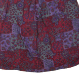 SAG HARBOUR Womens Straight Skirt Purple Short Floral L